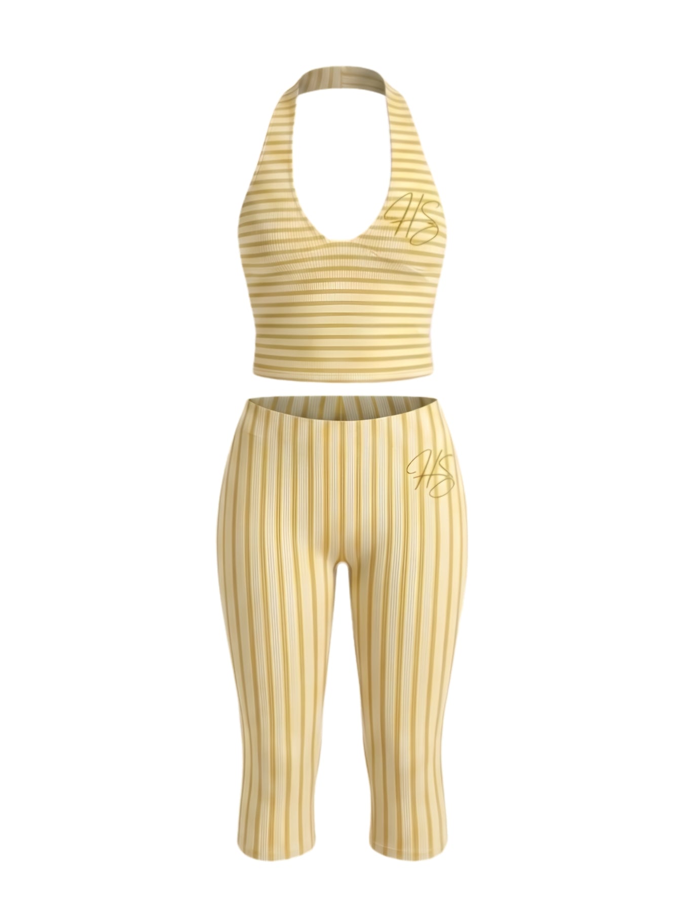 Khia Stripe Set - Yellow