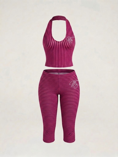 Khia Stripe Set - pink