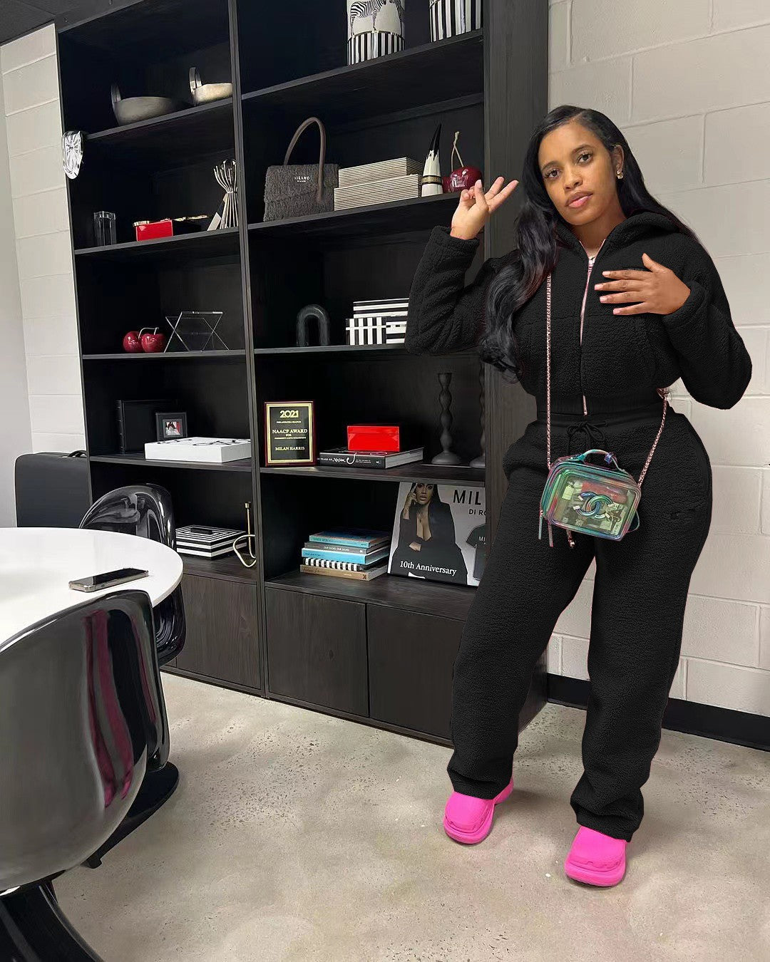 Bubble Velvet Winter Long-sleeved Suit