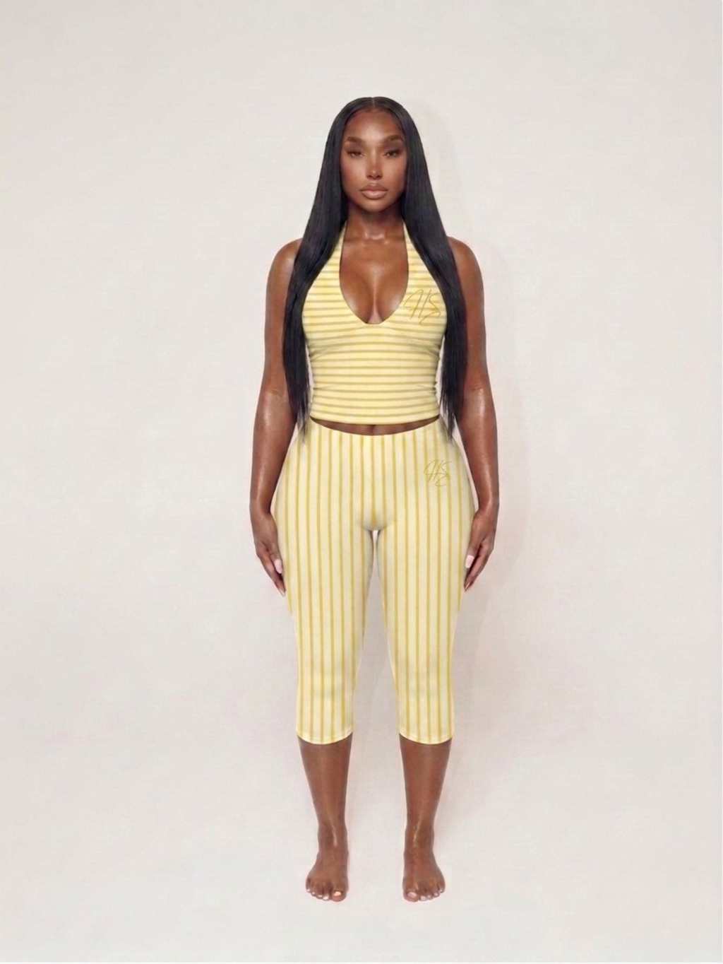 Khia Stripe Set - Yellow