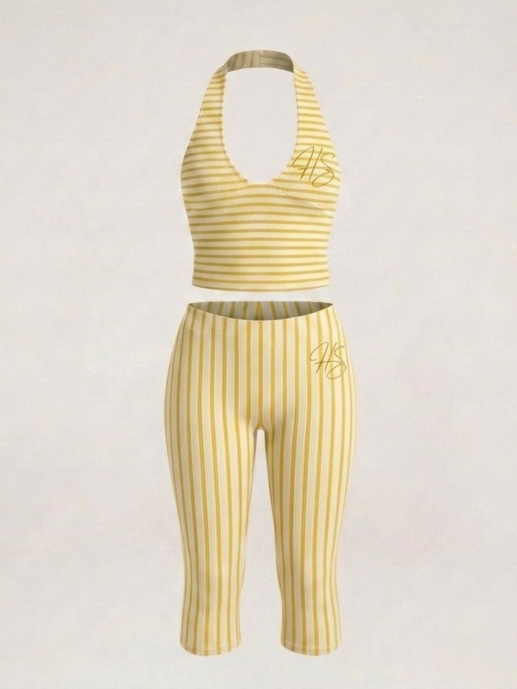 Khia Stripe Set - Yellow