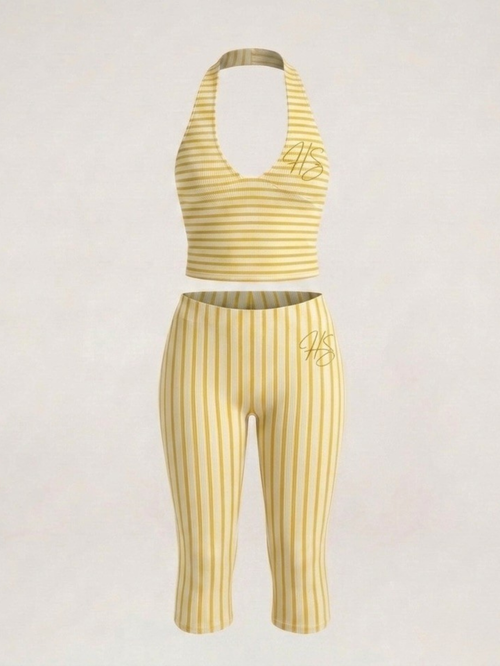 Khia Stripe Set - Yellow