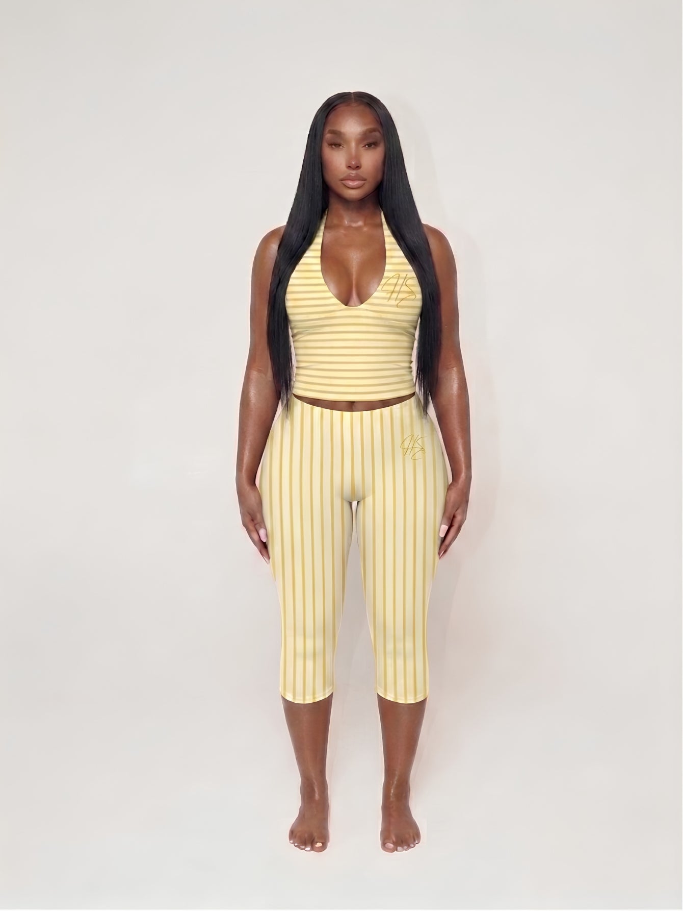 Khia Stripe Set - Yellow