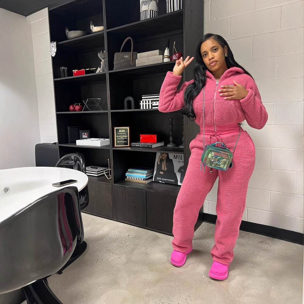 Bubble Velvet Winter Long-sleeved Suit